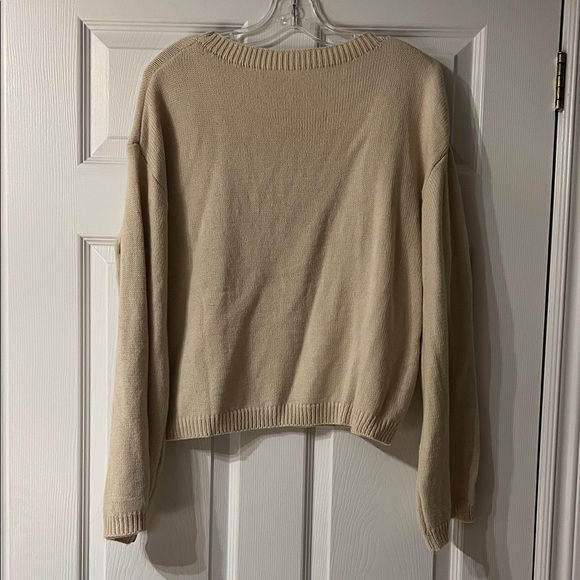 Skull Design Cream Sweater - Picture 3 of 3